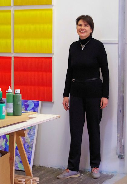 Astrid Schröder im Atelier in Regensburg | Foto: Wolf Erdel