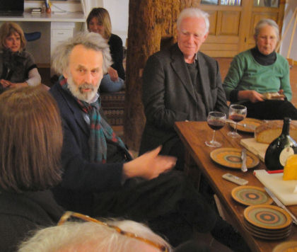 Erwin Eisch bei der Finissage in der Galerie Erdel, Regensburg; Foto: Wolf Erdel