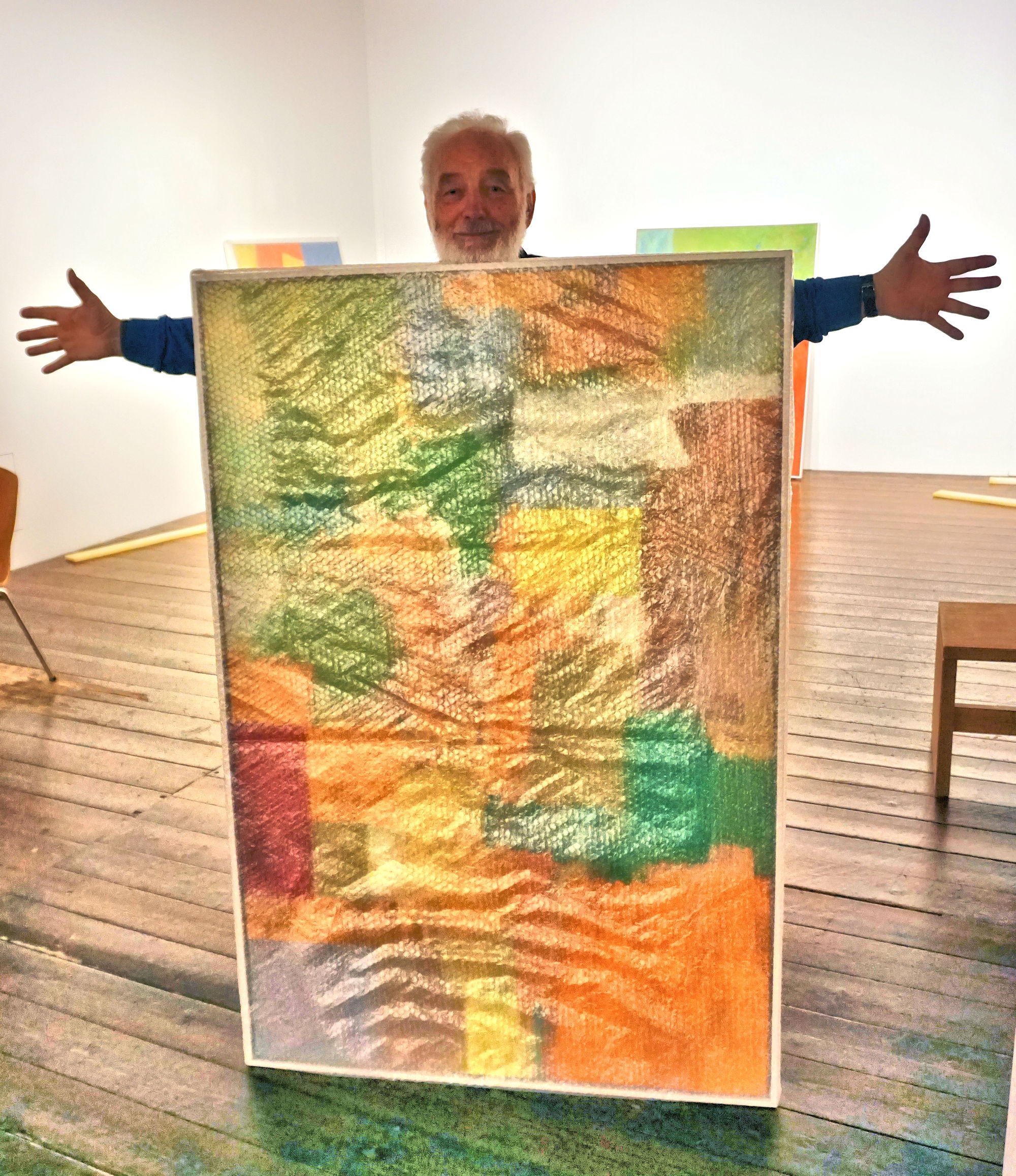 Heiner Riepl Ausstellungsaufbau Leerer Beutel | Foto: Wolf Erdel